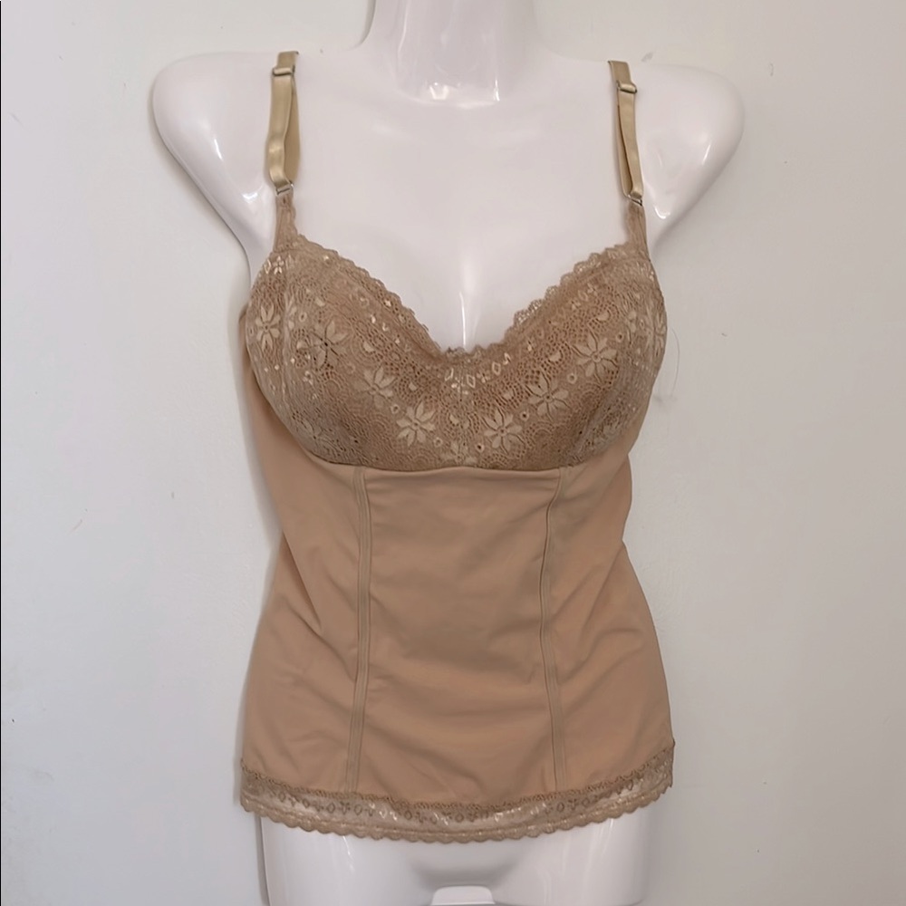 Beige Lace Trim Camisole